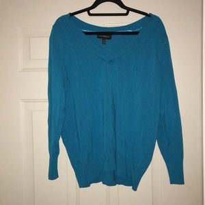 Lane Bryant size 18/20 blue v-neck sweater